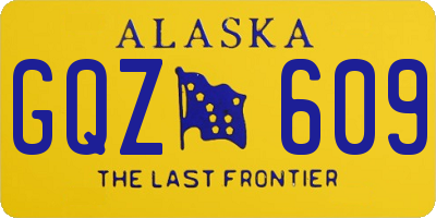 AK license plate GQZ609