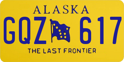 AK license plate GQZ617