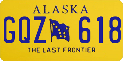 AK license plate GQZ618