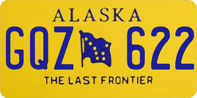 AK license plate GQZ622