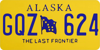 AK license plate GQZ624