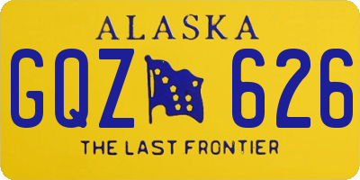 AK license plate GQZ626