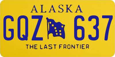 AK license plate GQZ637