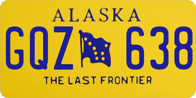 AK license plate GQZ638