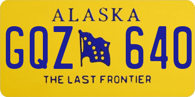 AK license plate GQZ640