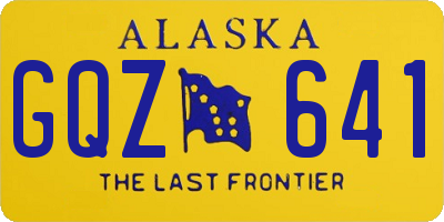 AK license plate GQZ641