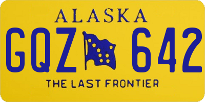 AK license plate GQZ642