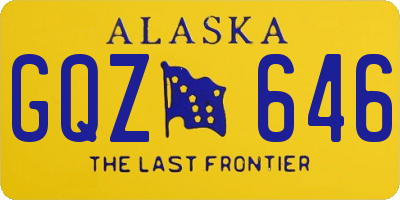AK license plate GQZ646