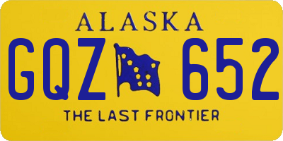 AK license plate GQZ652
