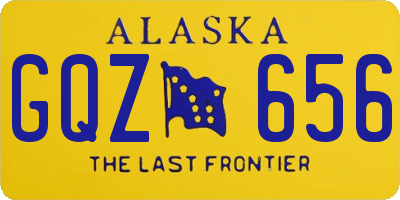 AK license plate GQZ656