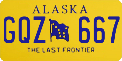 AK license plate GQZ667
