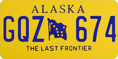 AK license plate GQZ674