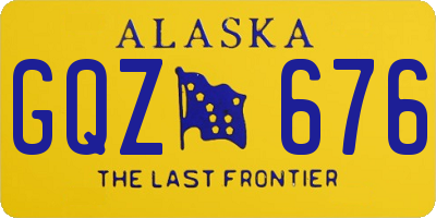 AK license plate GQZ676