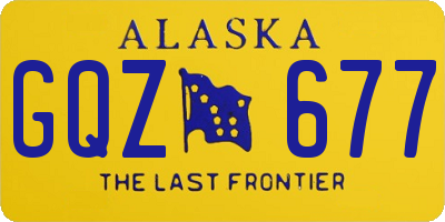 AK license plate GQZ677