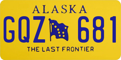 AK license plate GQZ681