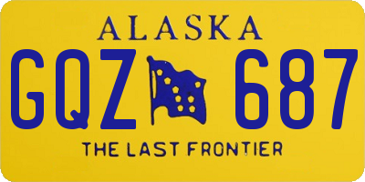 AK license plate GQZ687
