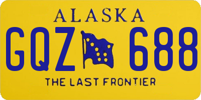 AK license plate GQZ688