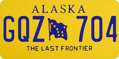 AK license plate GQZ704