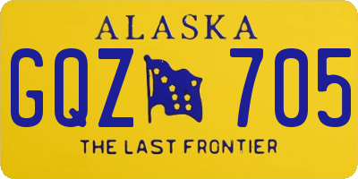 AK license plate GQZ705