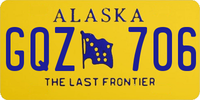 AK license plate GQZ706