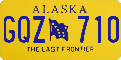 AK license plate GQZ710