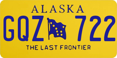 AK license plate GQZ722