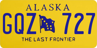 AK license plate GQZ727