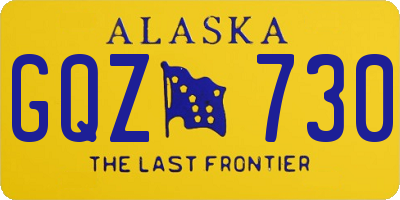 AK license plate GQZ730