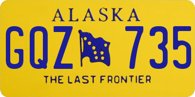 AK license plate GQZ735