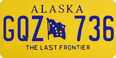 AK license plate GQZ736