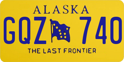 AK license plate GQZ740