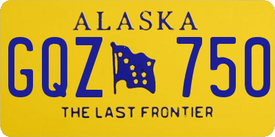 AK license plate GQZ750