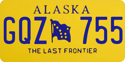 AK license plate GQZ755