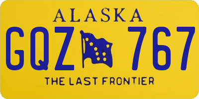 AK license plate GQZ767