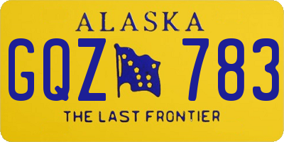 AK license plate GQZ783