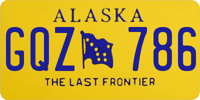AK license plate GQZ786