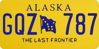 AK license plate GQZ787