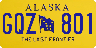 AK license plate GQZ801