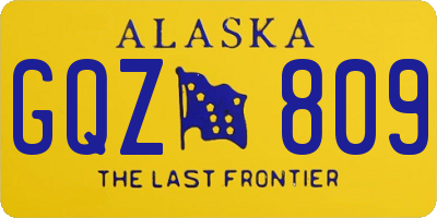 AK license plate GQZ809