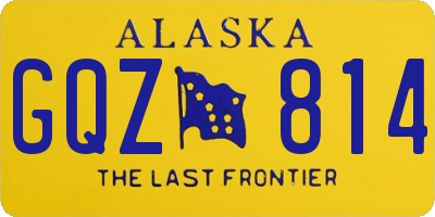 AK license plate GQZ814