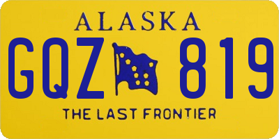 AK license plate GQZ819
