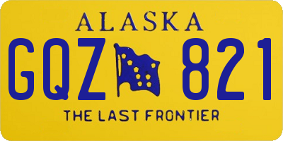 AK license plate GQZ821