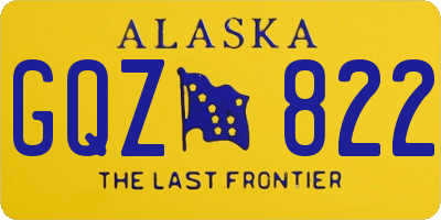 AK license plate GQZ822