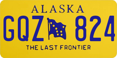 AK license plate GQZ824