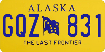 AK license plate GQZ831