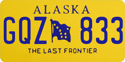 AK license plate GQZ833