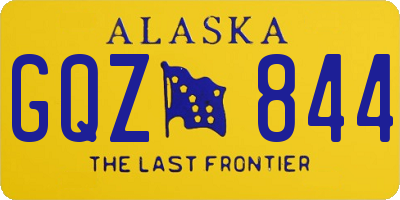 AK license plate GQZ844