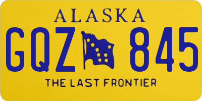 AK license plate GQZ845