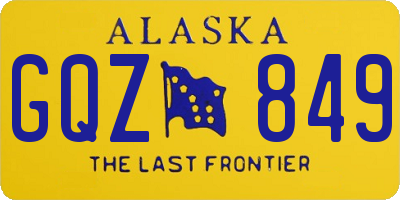 AK license plate GQZ849