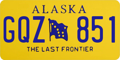 AK license plate GQZ851